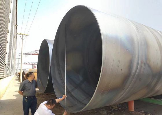 Spiral Dalgalanmış Yay Kaynaklı Çelik Boru Çubuğu ASTM A252/A53 Standart Geniş Diametralı Aralık