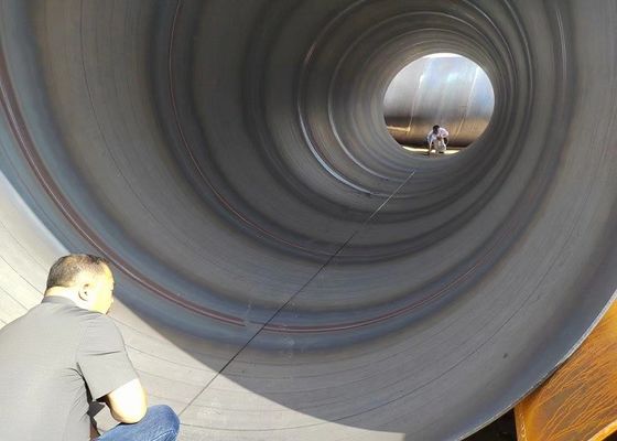 Spiral Dalgalanmış Yay Kaynaklı Çelik Boru Çubuğu ASTM A252/A53 Standart Geniş Diametralı Aralık