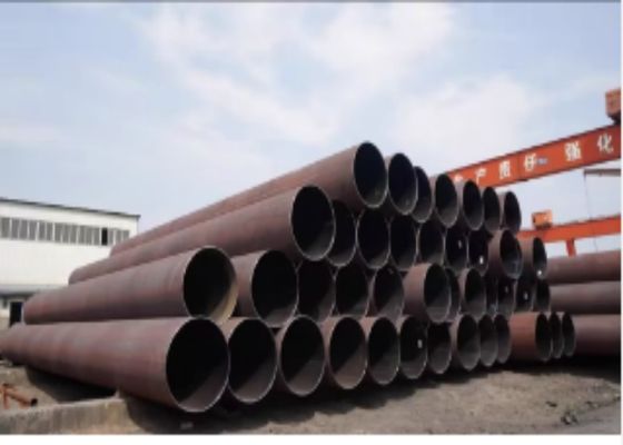 ASTM A252 Standartı Boyuna Kaynaklı Hatlı ve 5mm-50mm Et Kalınlığına Sahip LSAW Çelik Boru