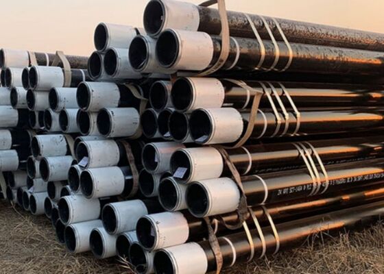 API5CT N80 L80 P110 Standartları için Erkek/Dişi Dişli Uçlu ve 2,11mm - 300mm Kalınlığında Karbon Çelik Kasa Borusu